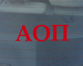 Alpha Omicron Pi Bumper Sticker / Window Decal