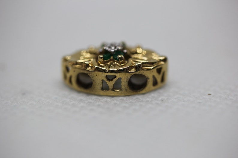 14k Yellow Gold OMG Emerald and Diamond Slide Bracelet Marquis Shaped Charm