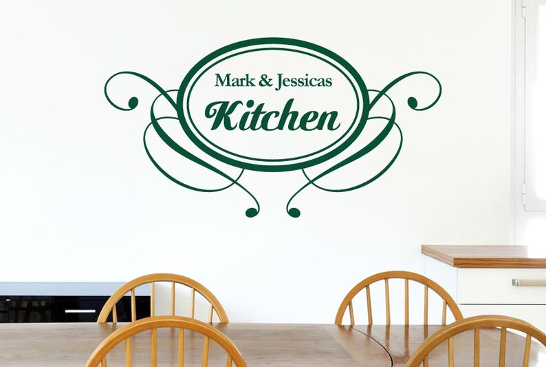 Personalised Kitchen Round Vintage Wall Sticker