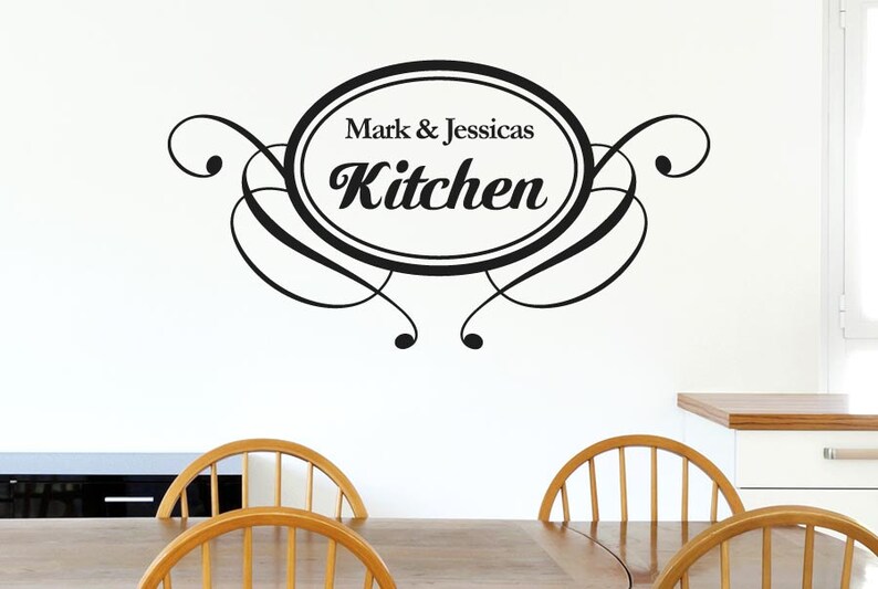 Personalised Kitchen Round Vintage Wall Sticker