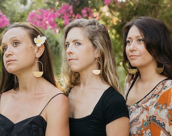 Sunburst II Brass Earrings/ Brass Earrings/ 14K Gold/ Boho Earrings/ Festival Fashion