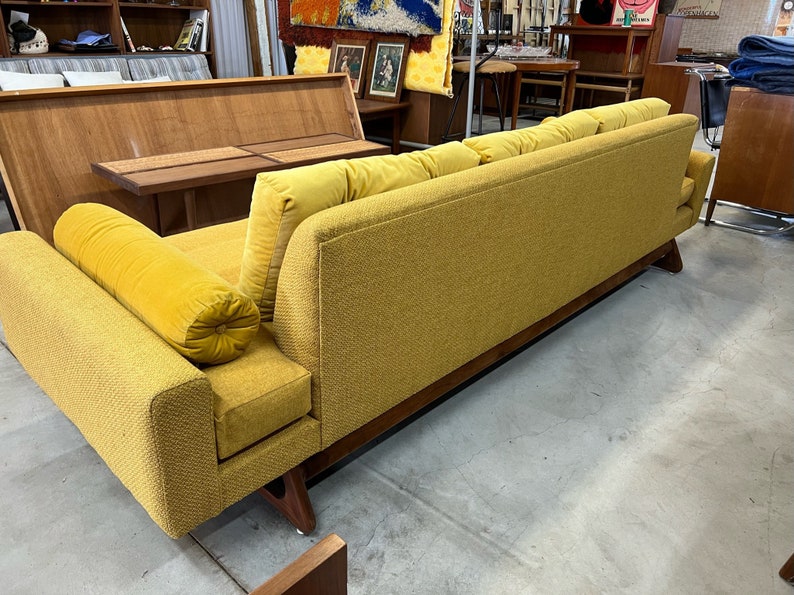 Stunning Mid Century Modern Adrian Pearsall 2408 Platform Sofa Couch Newly Upholstered image 5