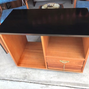 Super Cute Mid Century Modern Rolling Bar Server Cart With Trays image 7