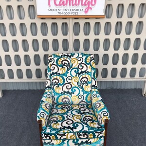 Super Cute Mid Century Modern High Back Upholstered Lounge Chair image 6