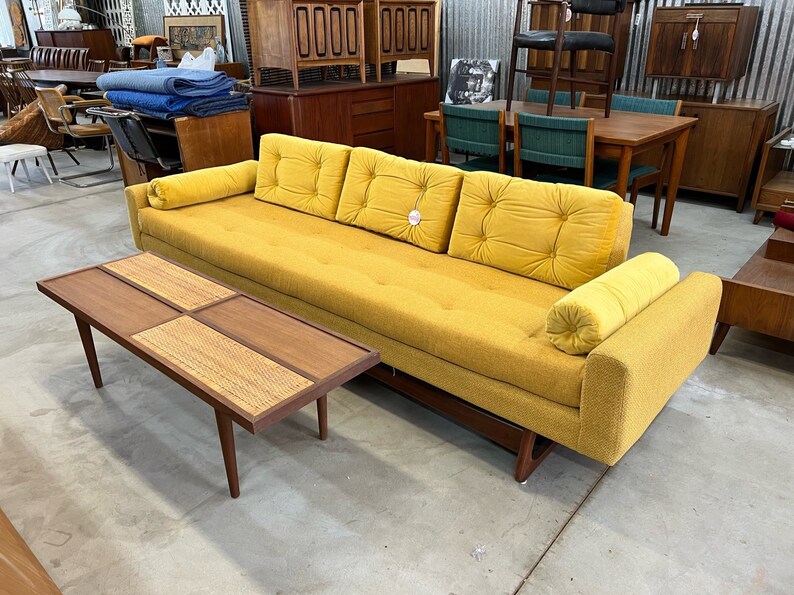 Stunning Mid Century Modern Adrian Pearsall 2408 Platform Sofa Couch Newly Upholstered image 4