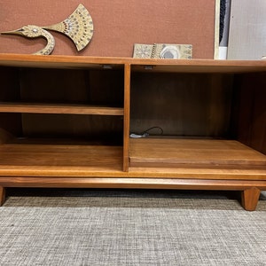 Mid Century Modern Cal Mode Walnut Credenza Chest Cabinet Storage image 4