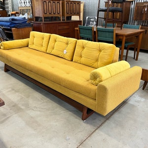 Stunning Mid Century Modern Adrian Pearsall 2408 Platform Sofa Couch Newly Upholstered image 1