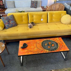 Stunning Mid Century Modern Adrian Pearsall 2408 Platform Sofa Couch Newly Upholstered image 7