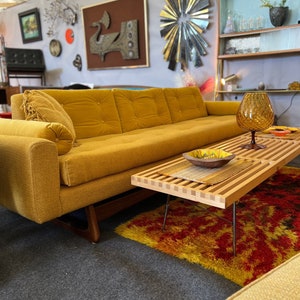 Stunning Mid Century Modern Adrian Pearsall 2408 Platform Sofa Couch Newly Upholstered image 9