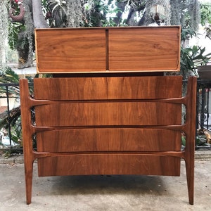 Mid Century Modern Highboy Dresser William Hinn image 3