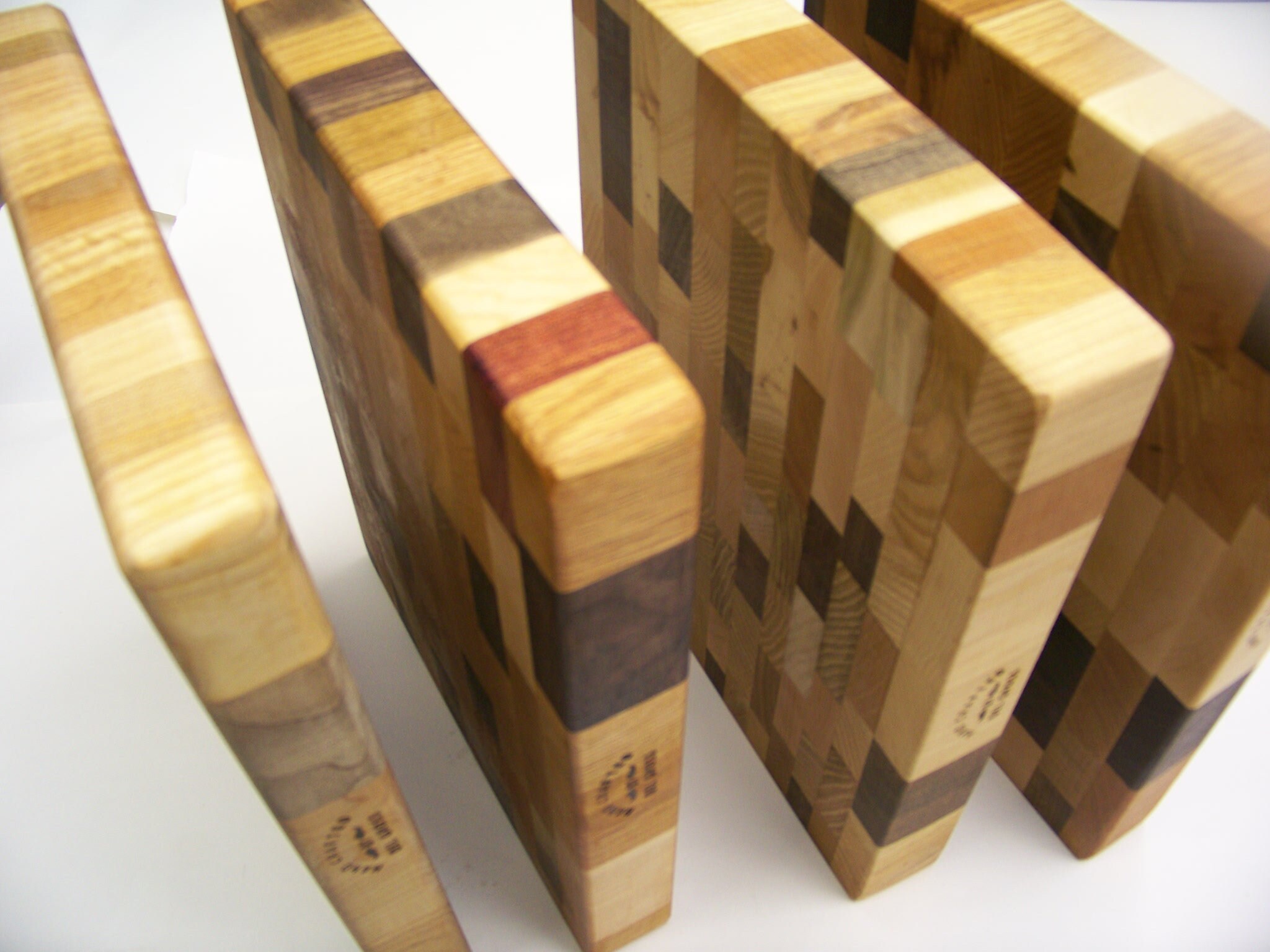 4 Ex Thick Multi Wood Butcher block Cutting Board 11 x 8 1/2 x 1 3.8 Thick.