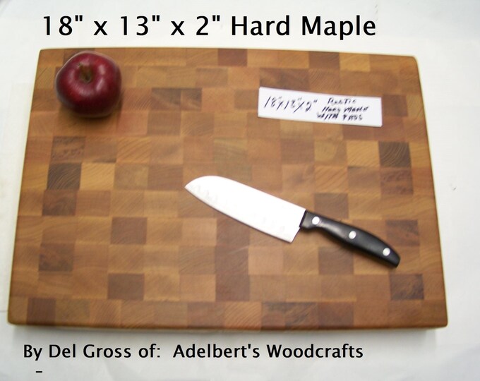 Rustic Hard Maple End Grain Cutting Board: Extra Large Butcher Block - Etsy