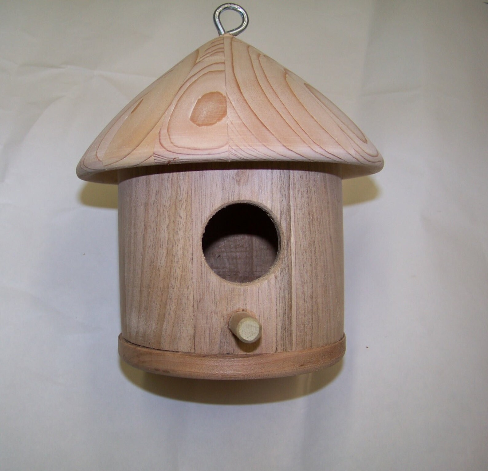Birdhouse Lathe Turned Birdhouse With Cedar Top Butternut Etsy