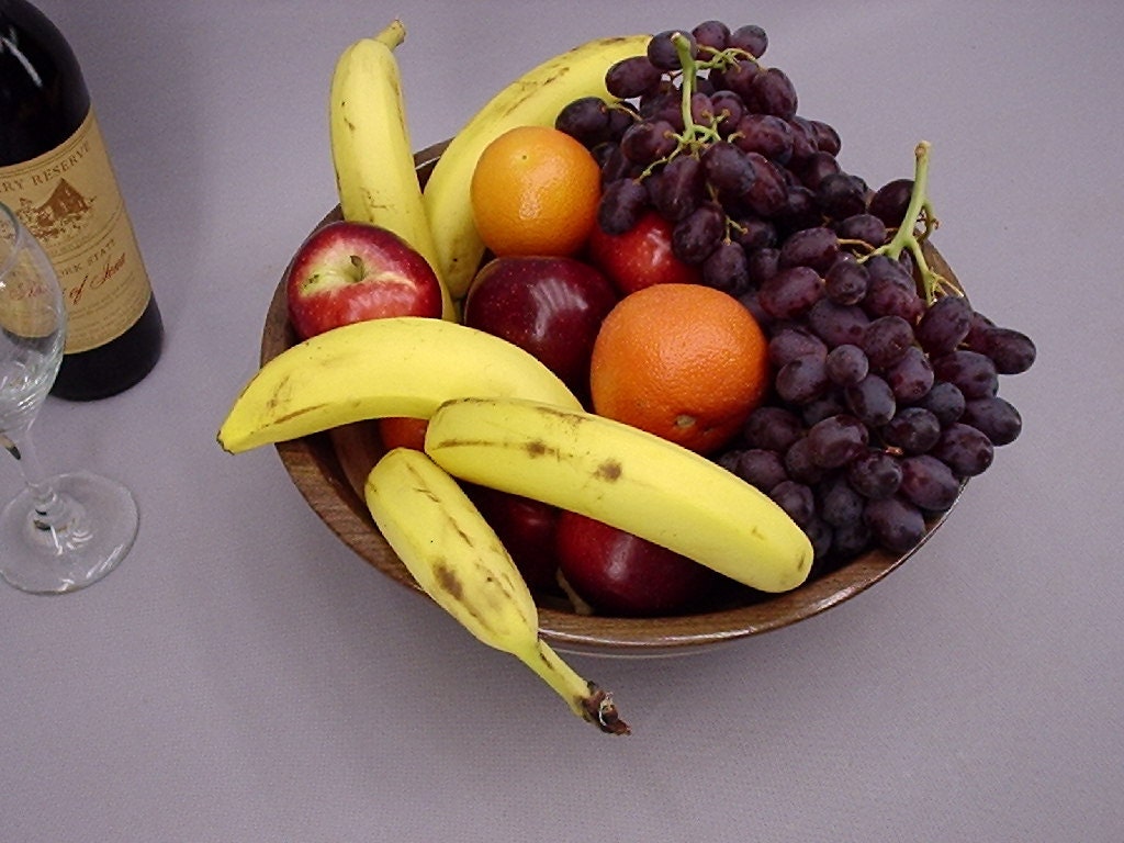 Beautiful Extralarge Fruit Bowl Handmade of Solid Black Etsy