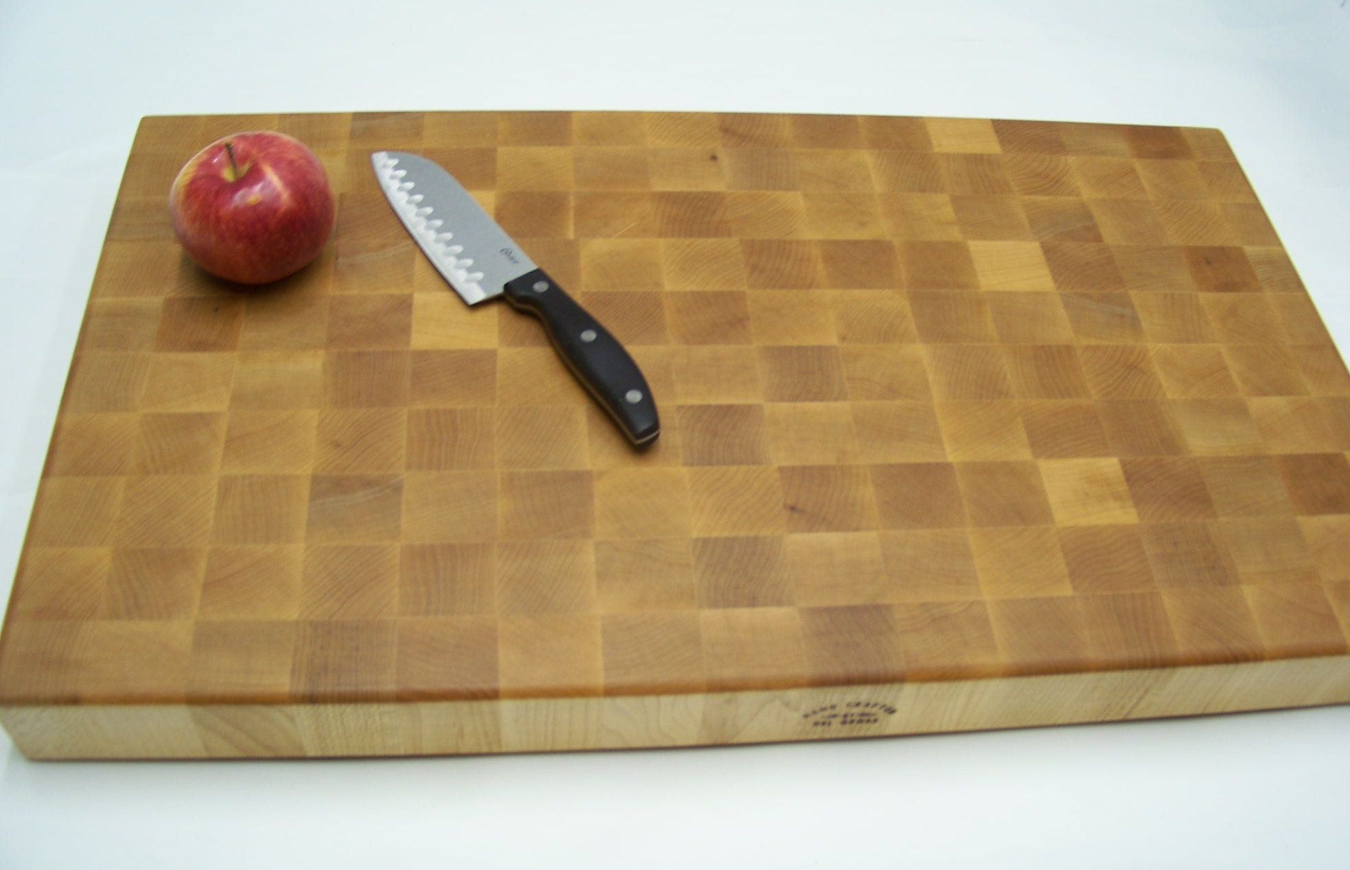 Beautiful Extra Large Solid Hard Maple End Grain Cutting Board, Butcher