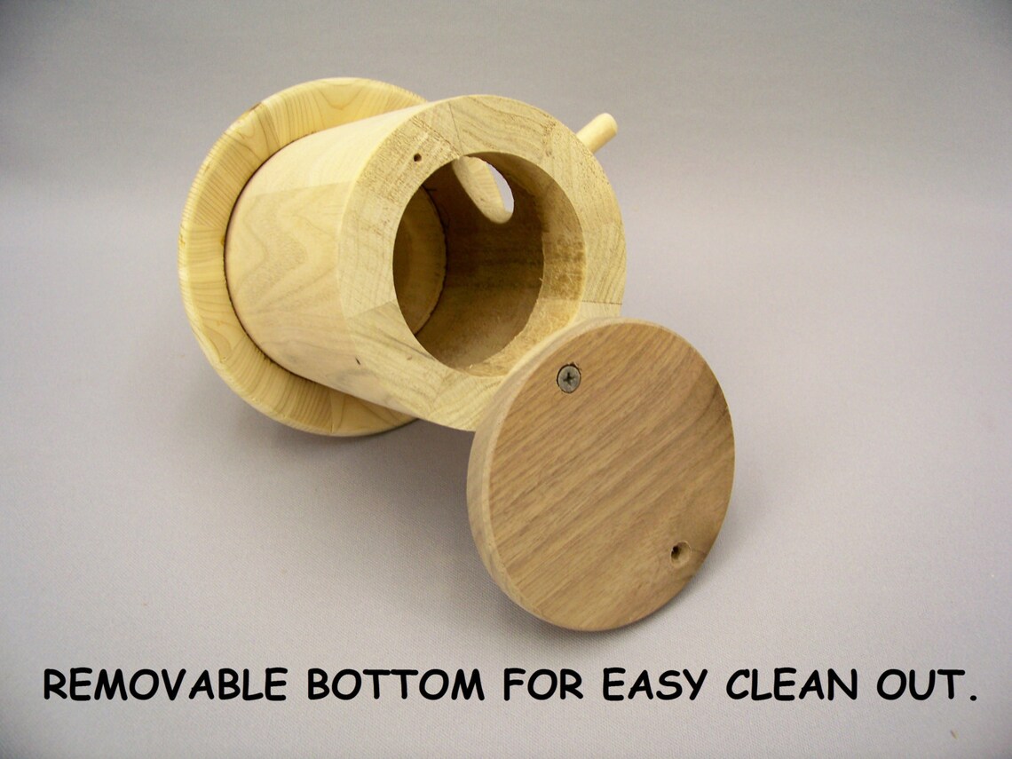 Birdhouse Lathe Turned Birdhouse With Cedar Top Butternut Etsy