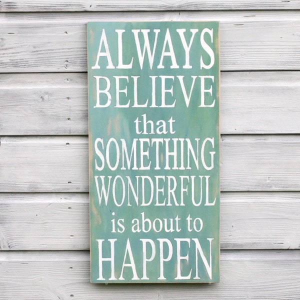 Turquoise Wall Art, Word Art Sign, Motivational Quote Wall Decor