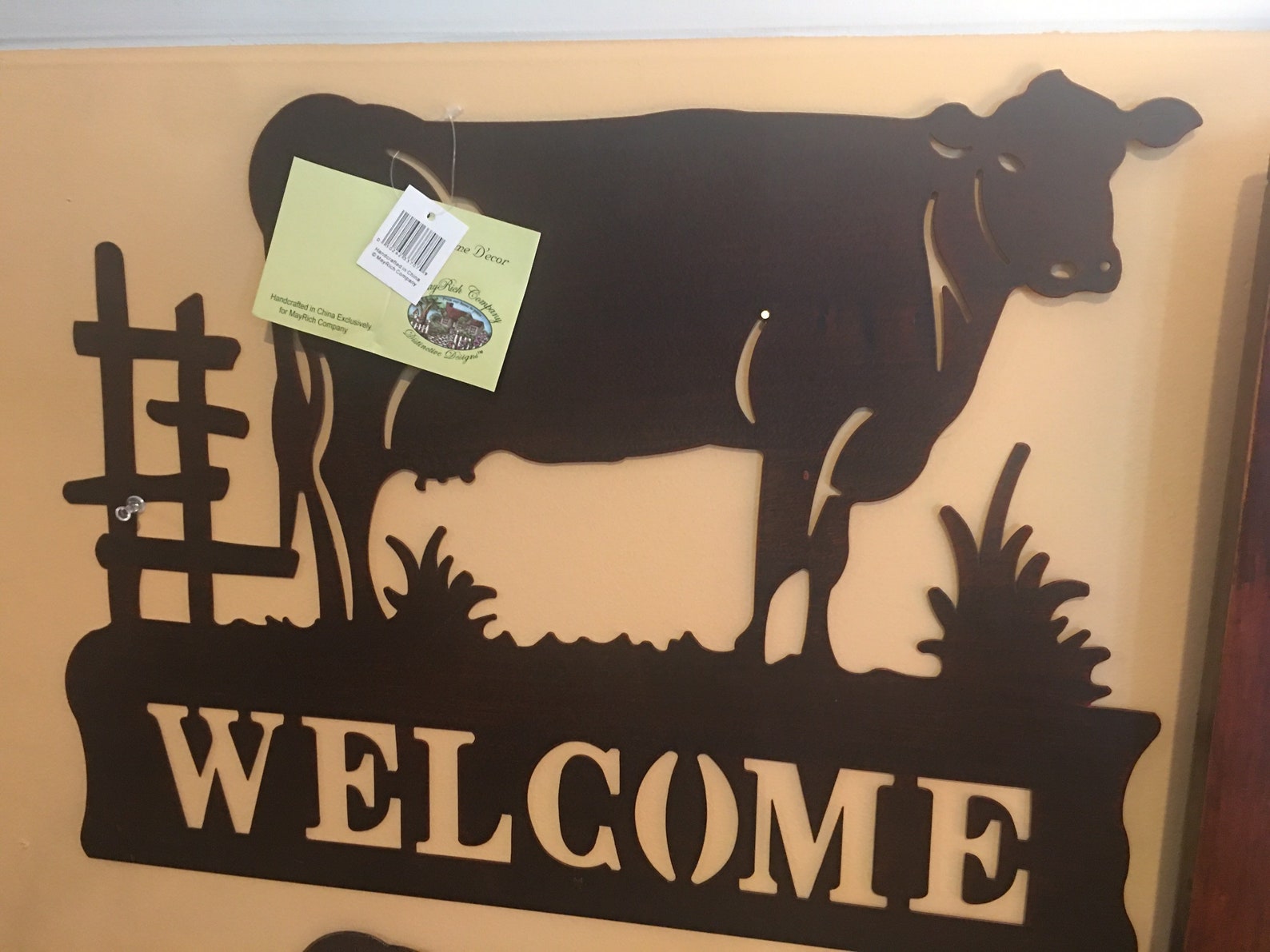 Metal Cow Entry Signs Sign Metal Etsy