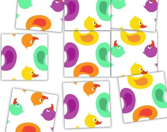 Crazy Duck Puzzle: Retro Tile Game for Young Children (PDF Download) (Digital Download)