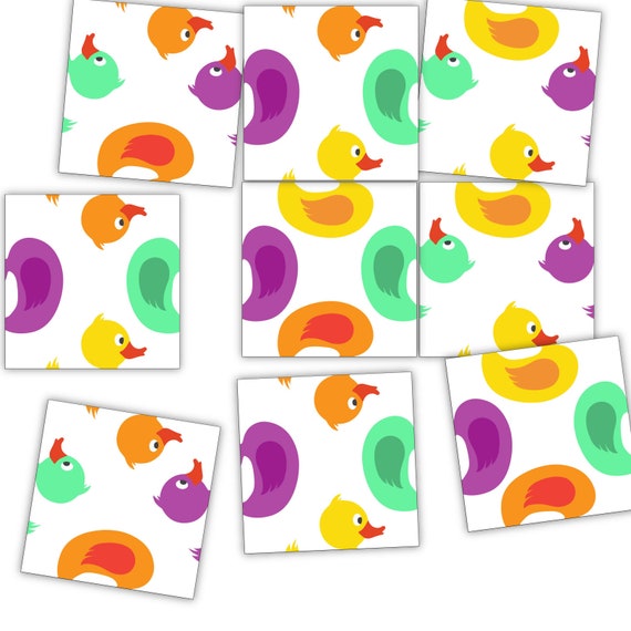 Crazy Duck Puzzle VERY EASY Level Retro Tile Game 9 Etsy
