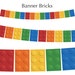 Building Blocks Banner: Rainbow Bricks Party Decor (printable PDF ...