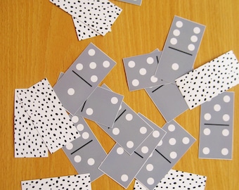 Carte Domino - Set Doppio Sei - Gioco Giocattolo, Puzzle, PDF Stampabile, Download Istantaneo