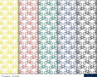 I Love My Bike - Printable Wrapping Paper - Digital, PDF, Instant Download
