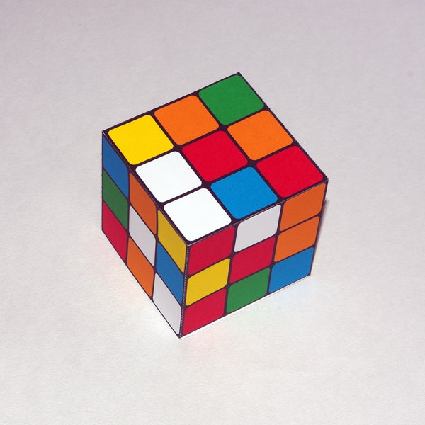 Rubik's Cube Style Gift Box - Favor Box, Treat Box - Printable PDF, Instant Download