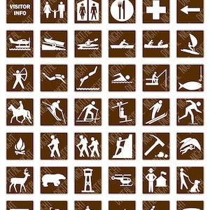 48 polegadas de ícone de acampamento - acampamento de verão - folha de colagem - clipart digital gráfico, PNG e JPG, colagem digital, download instantâneo para impressão