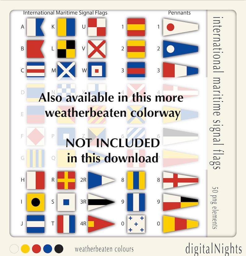 Through Ing Flags Maritime International Signal Flags - Vers 1 - Clipart - Digital ...