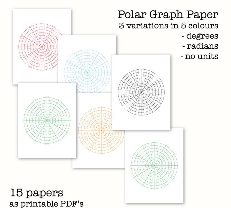 15 Polar Graph Papers - Round Graph Paper - Electronic Graph Paper, PDF, Printable, Fast Obtain picture regarding Printable Polar Graph Paper known as 15 Polar Graph Papers - Round Graph Paper - Electronic Graph Paper, PDF, Printable, Quick Obtain