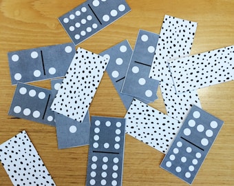Double-Twelve Domino Card Set - Domino Game, Puzzle, Toy, Printable PDF, Instant Download