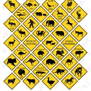 Animal Crossing Signs Printable Coasters: 36 Piece Clipart Set (Digital Download)