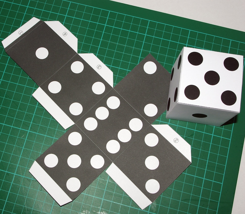 4 Lucky Dice Gift Boxes Black and White Party Plus Red and Etsy Australia