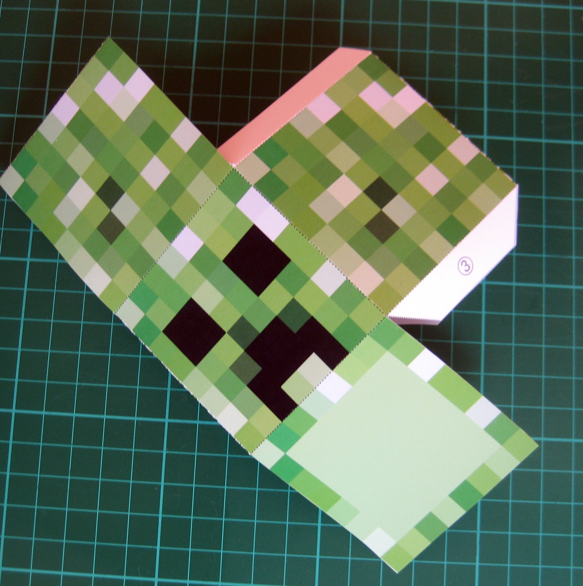 Creeper Head Minestyle Favor Treat or Gift Box Printable Etsy