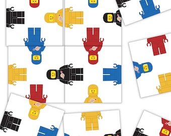 Spaceman Tile Puzzle: Retro Game, Easy Level (PDF) (Digital Download)