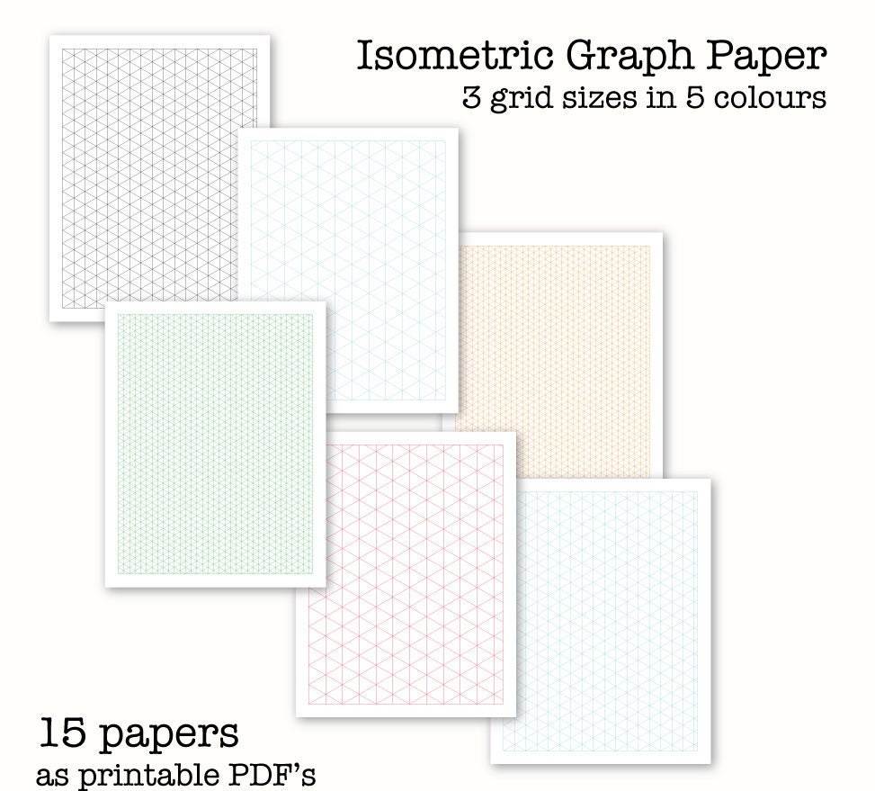 15 isometric graph papers isometric drawing paper digital etsy
