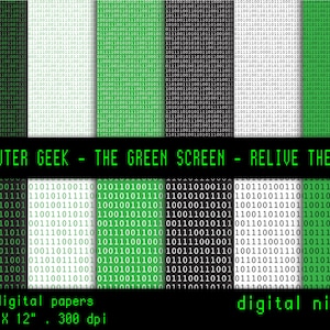 Computernerd uit de jaren 80: digitaal papier, digitale collage 300 dpi jpg, afdrukbaar, direct downloaden