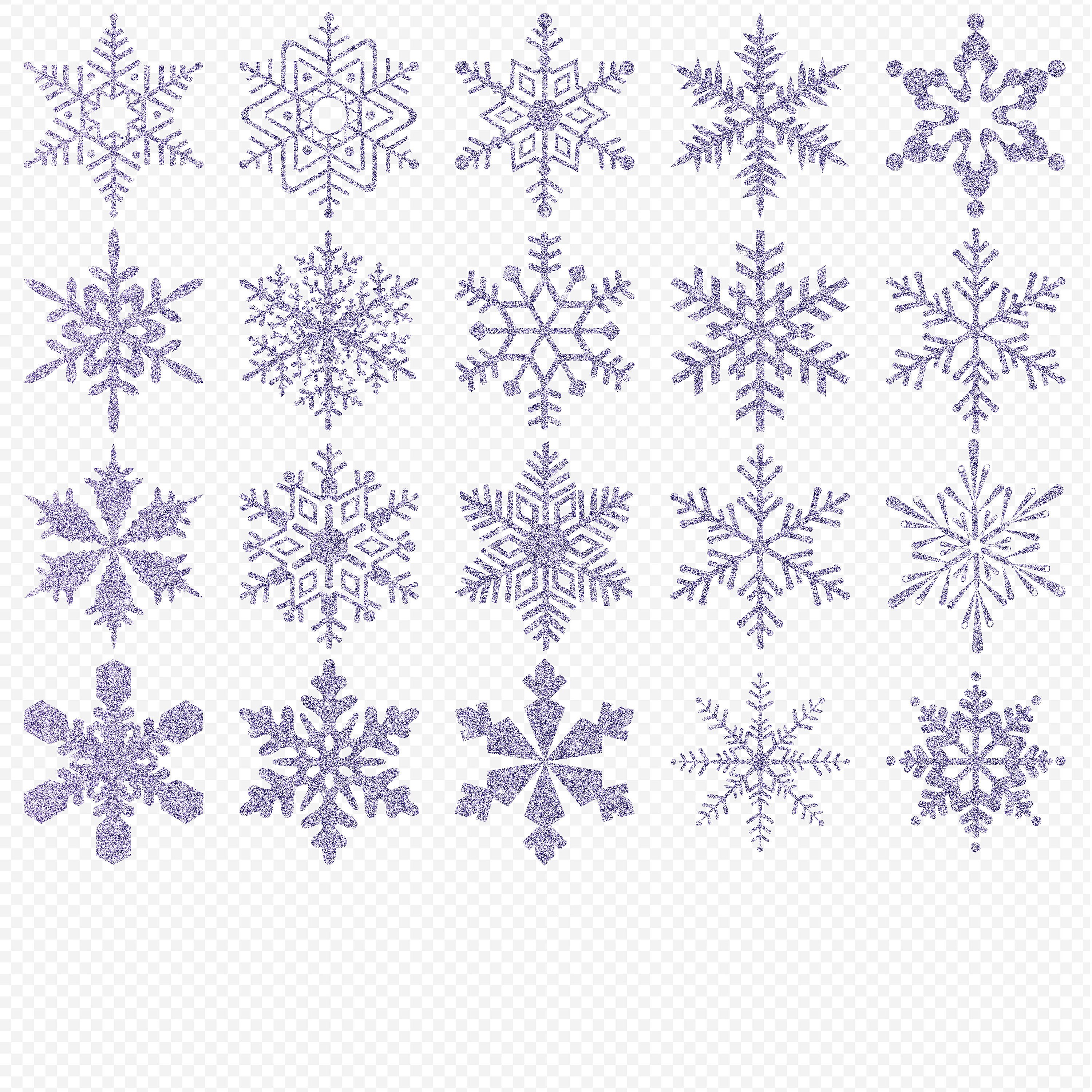 ラベンダーのキラキラ雪の結晶のクリップアート、クリスマスの冬のオーバーレイ（PNG、デジタルダウンロード） - Etsy 日本, image size:3000x3000