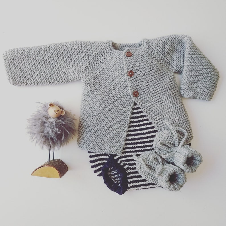 cozy Knit baby cardigan merino knit baby cardigan handknit sweater handmade newborn knit baby jacket newborn knit image 2