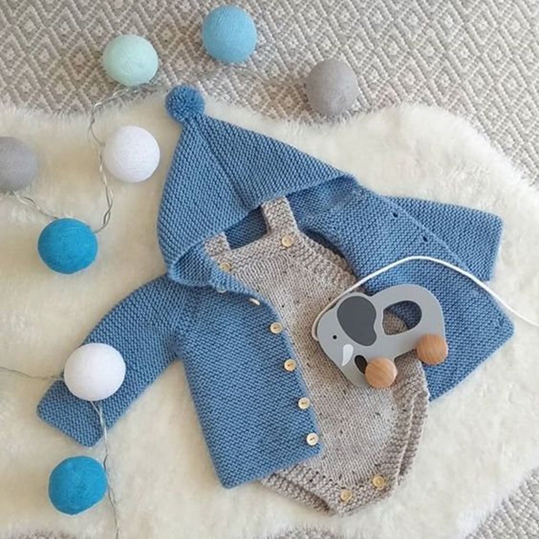 Hoodie Handknitted Baby Cardigan Merino Knit Baby Cardigan - Etsy