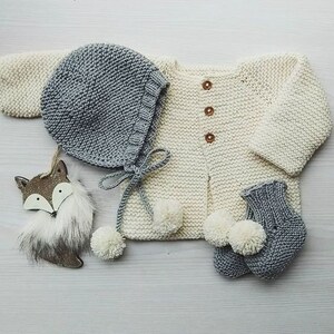 Cotton Merino Cozy Cardigan Handmade Baby Knits Baby - Etsy