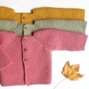 cozy Knit baby cardigan merino knit baby cardigan handknit sweater handmade newborn knit baby jacket newborn knit image 3