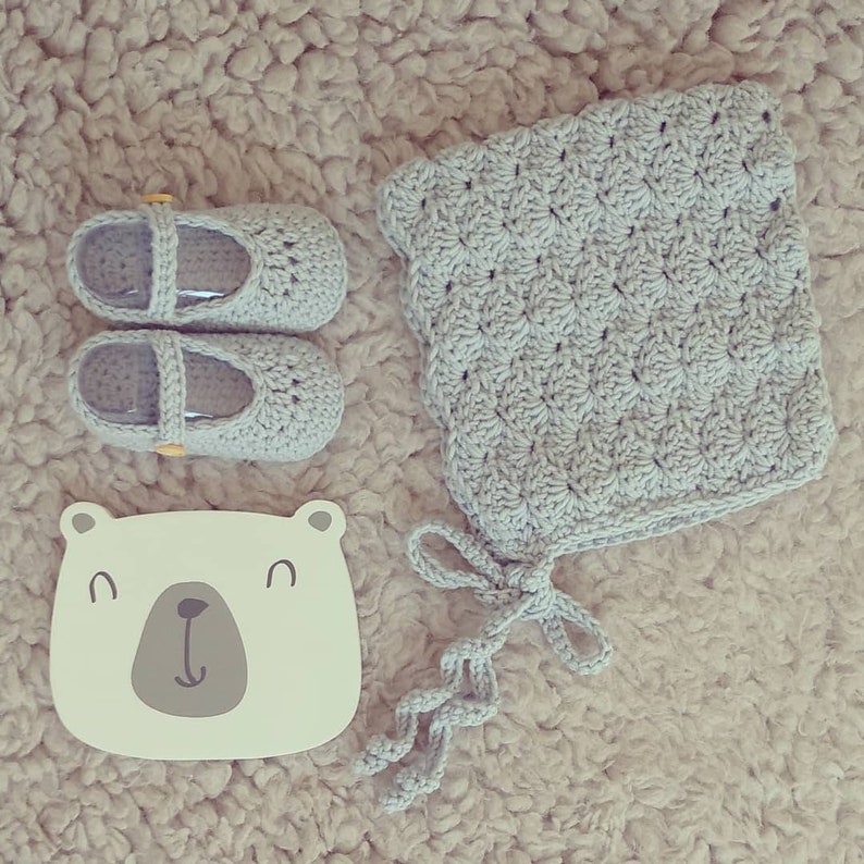 handmade set baby set pixie bonnet and booties newborn knits merino crochet baby bonnet handknit hat wool baby booties