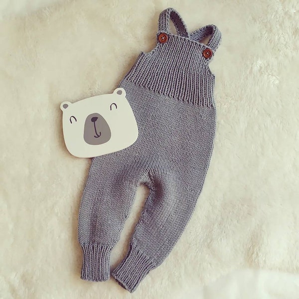 Knitted baby pants - merino overalls -  Babyhose stricken- baby pants - newborn overalls - baby jumpsuit - Strickbaby - Baby Leggins