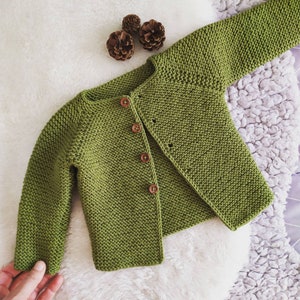 cozy Knit baby cardigan merino knit baby cardigan handknit sweater handmade newborn knit baby jacket newborn knit image 1