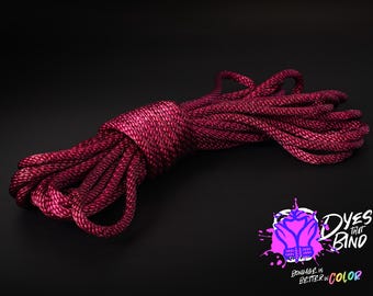 Burgundy Silky Solid Braid Nylon Shibari Rope