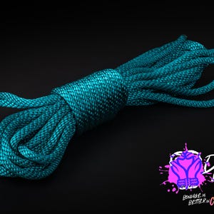 Emerald Teal Silky Solid Braid Nylon Shibari Rope