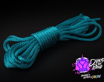 Emerald Teal Silky Solid Braid Nylon Shibari Rope