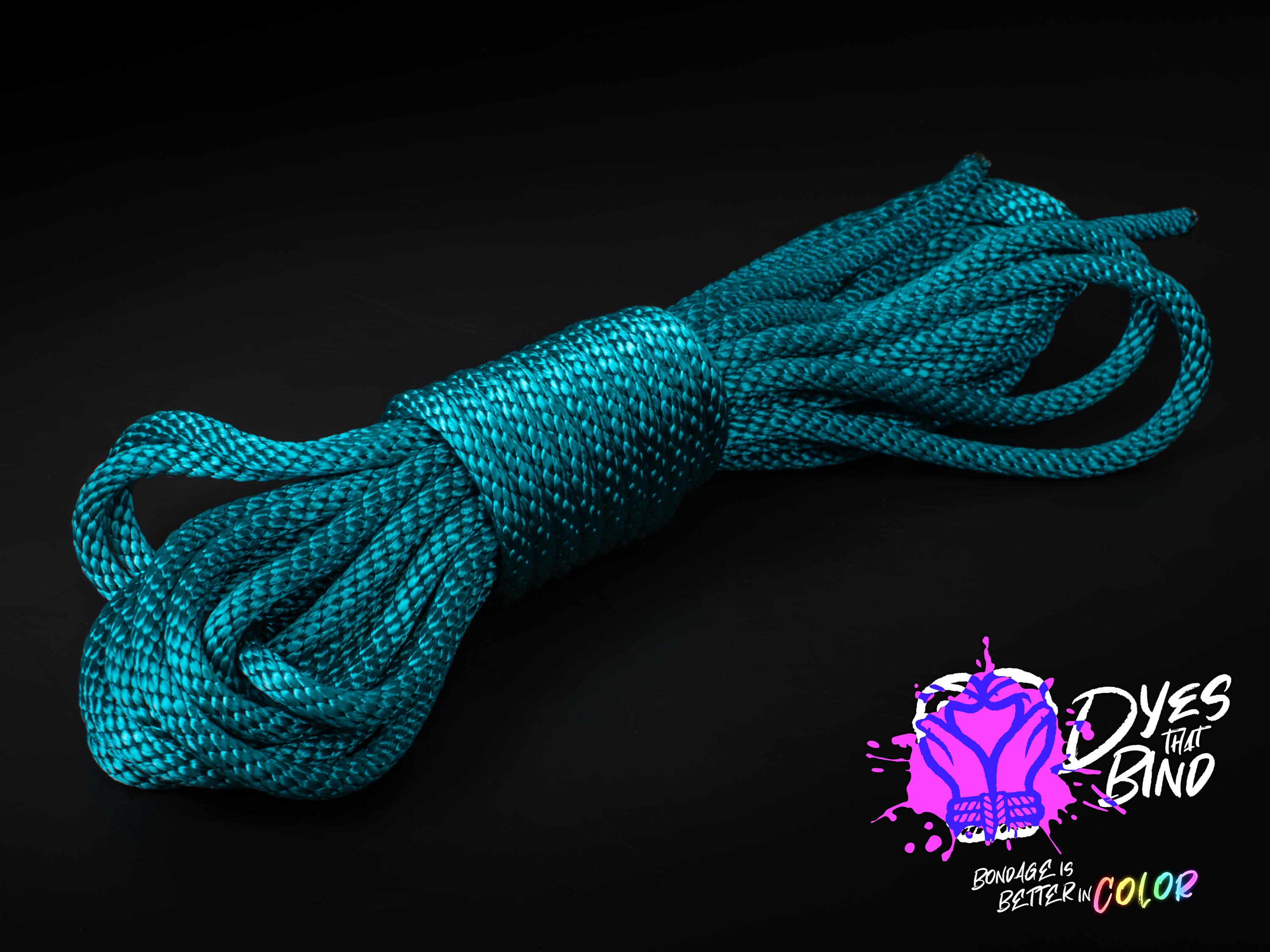 Emerald Teal Silky Solid Braid Nylon Shibari Rope